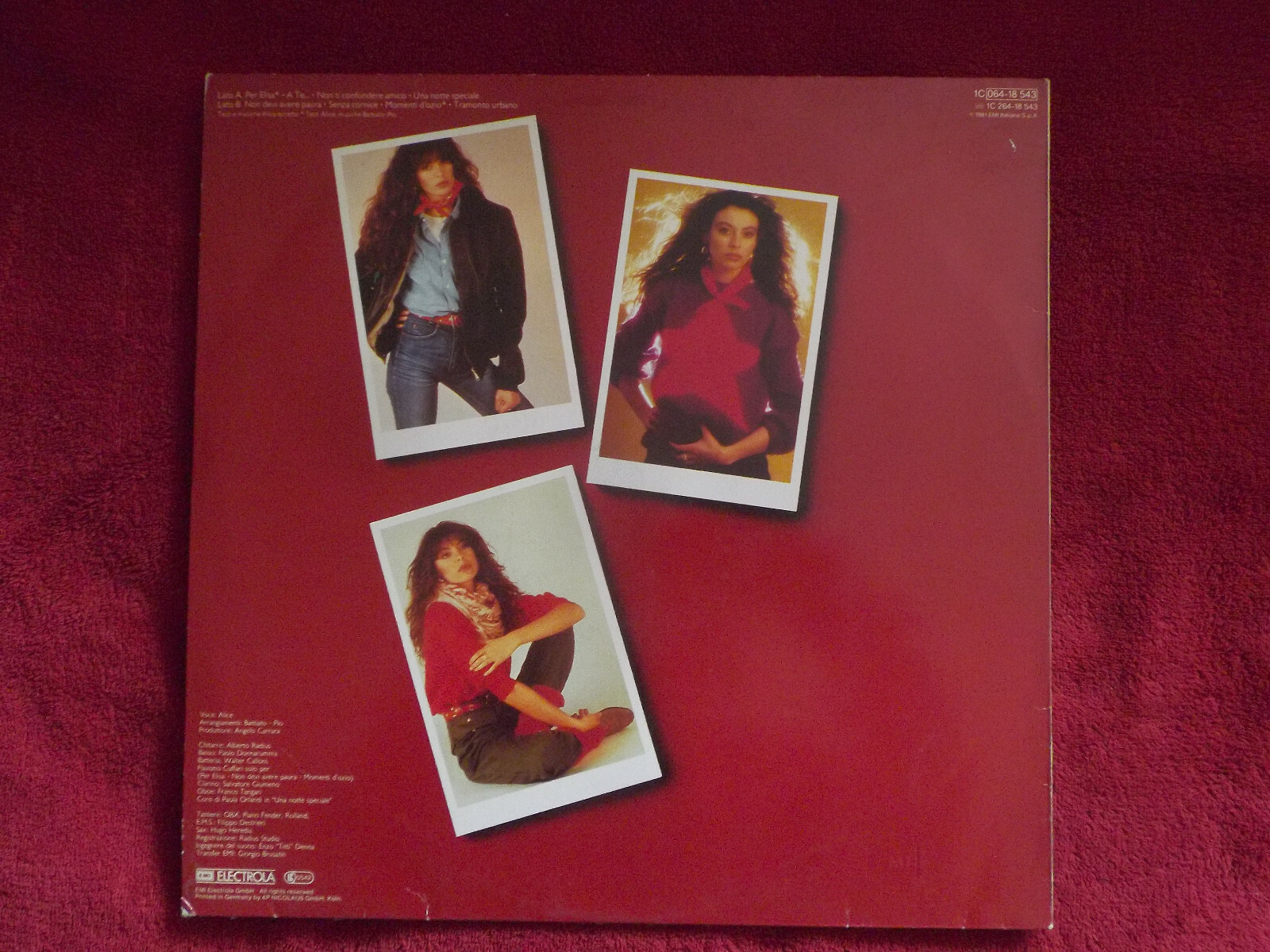 Alice – Per Elisa | EMI Records, 1C 064-18 543 | LP, Deutschland 1981, Bild 3