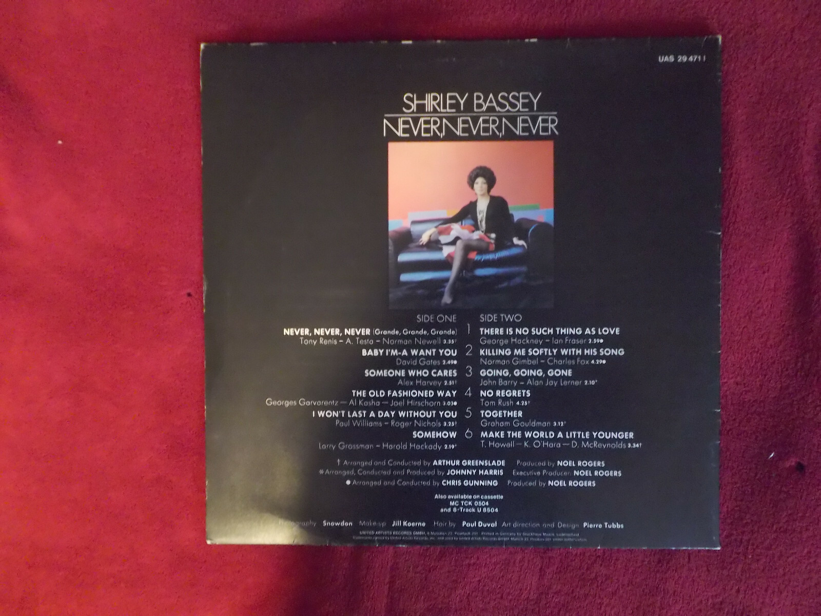 Shirley Bassey – Never, never, never | LP, United Artists Records, Bild 3