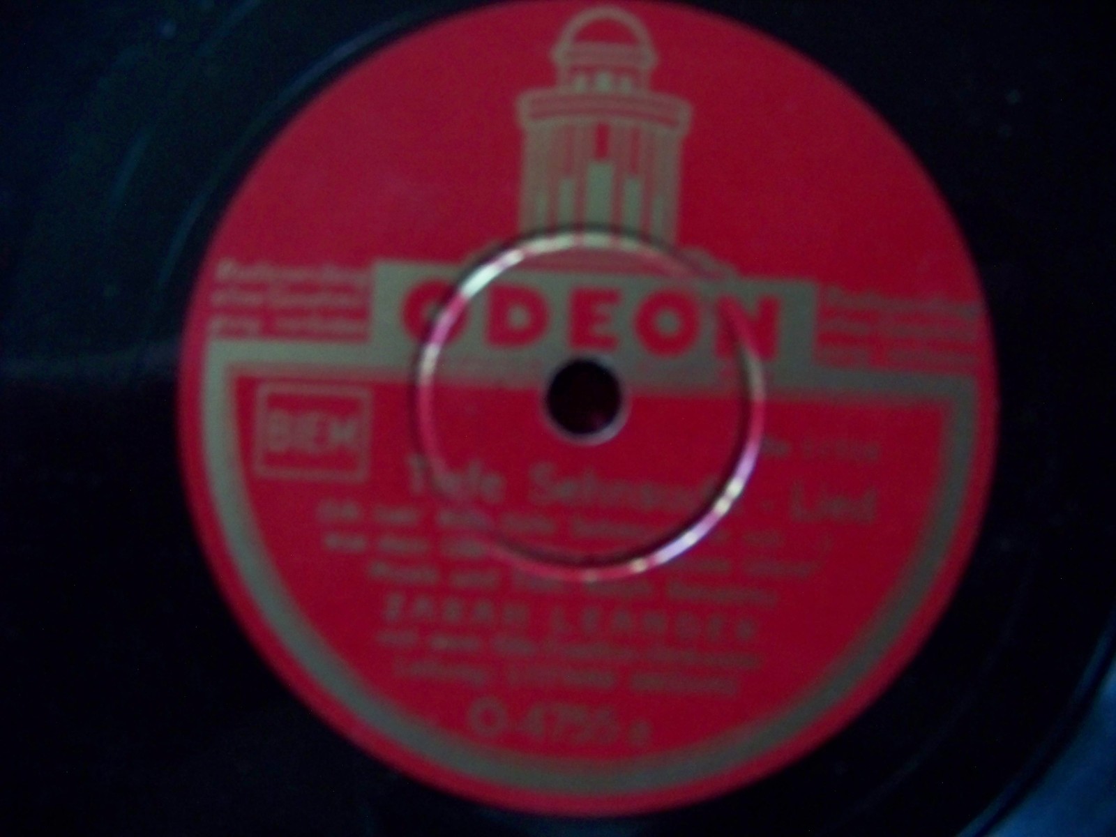 Zarah Leander – Tiefe Sehnsucht-Lied / Yes, Sir! (Odeon Records, O - 4755)