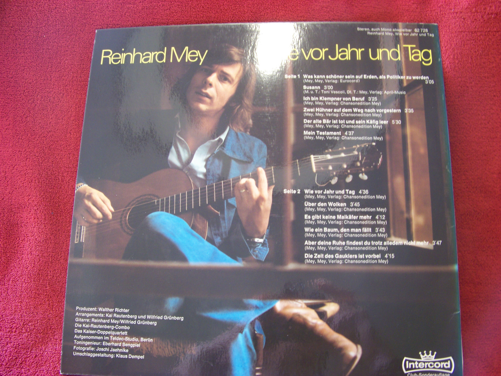 Reinhard Mey – Wie vor Jahr und Tag (LP, Intercord Club-Sonderauflage), Bild 2