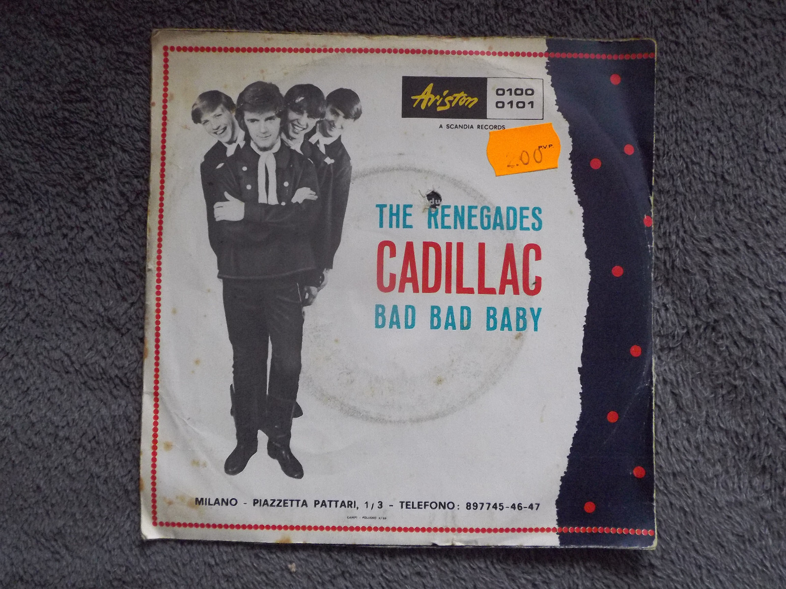 The Renegades – Cadillac / Bad bad baby (Ariston Records, 1966), Bild 3