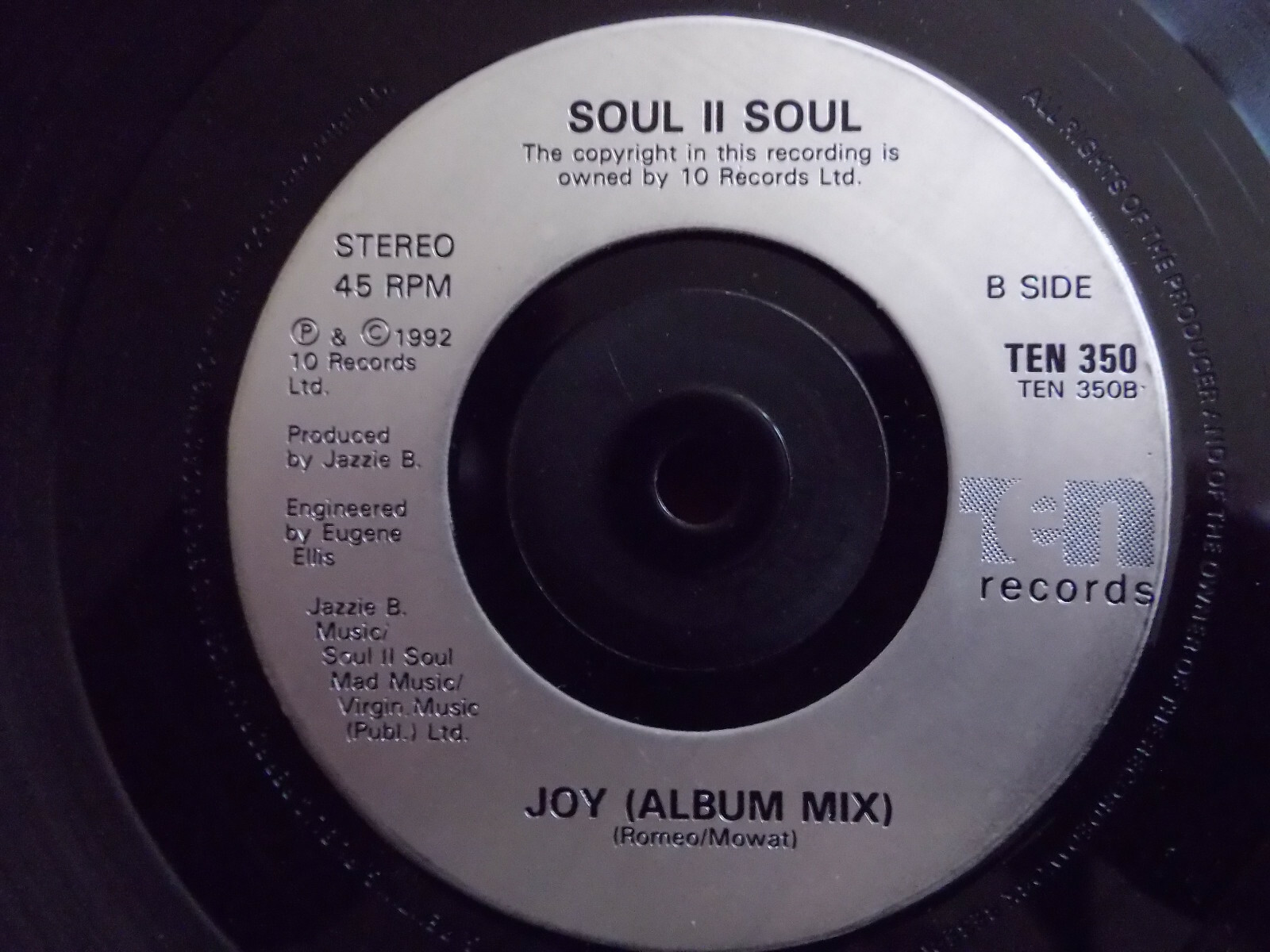 Soul II Soul – Joy (Radio Mix / Album Mix), 7″-Single, Bild 2