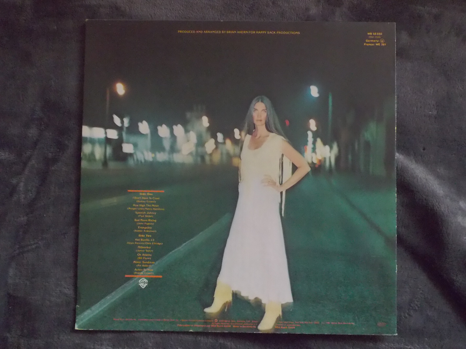 Emmylou Harris – Evangeline (Warner Bros., WB 56 880, LP), Bild 2