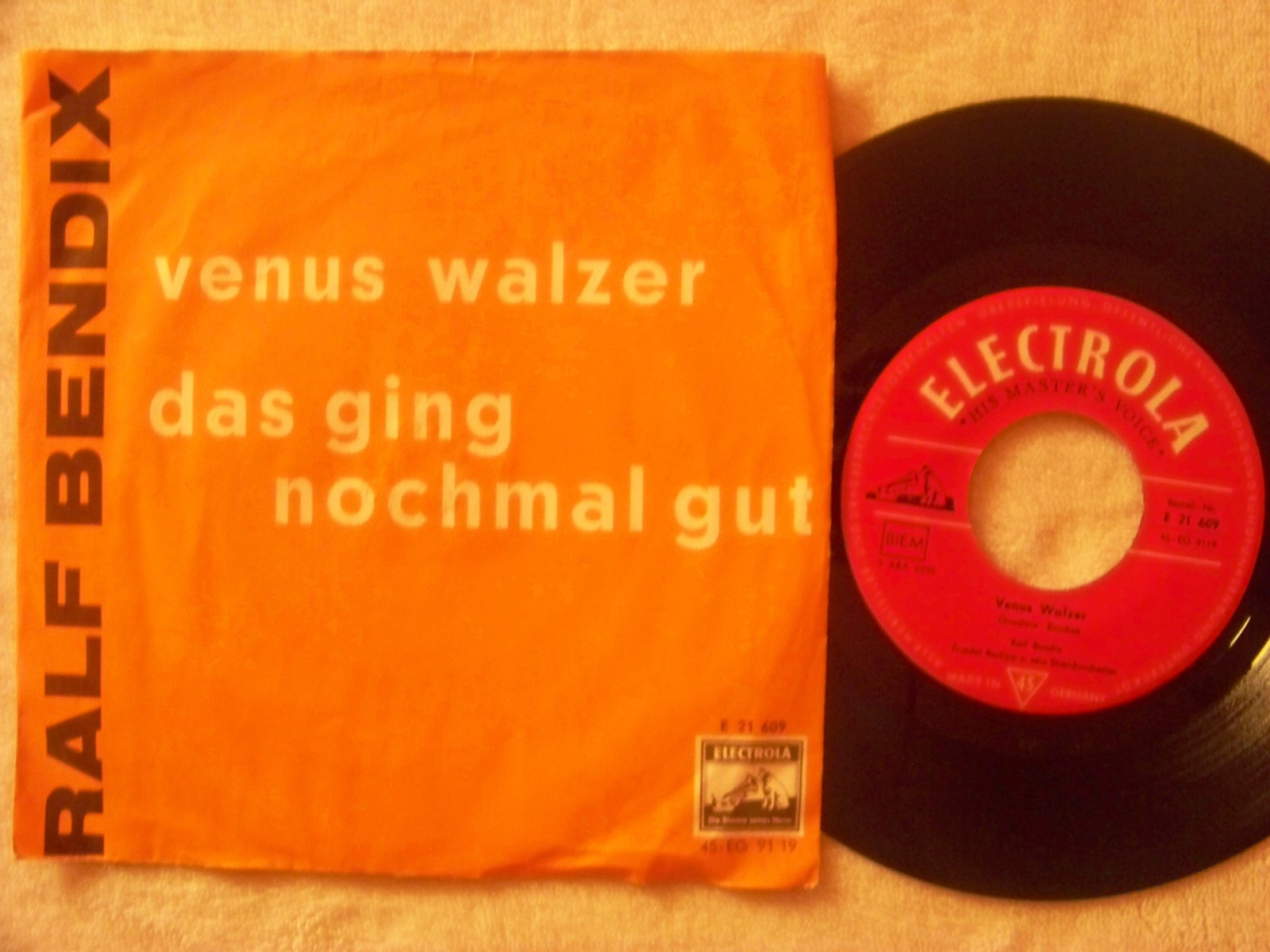 Ralf Bendix – Venus Walzer / Das ging nochmal gut | Electrola 7″-Single