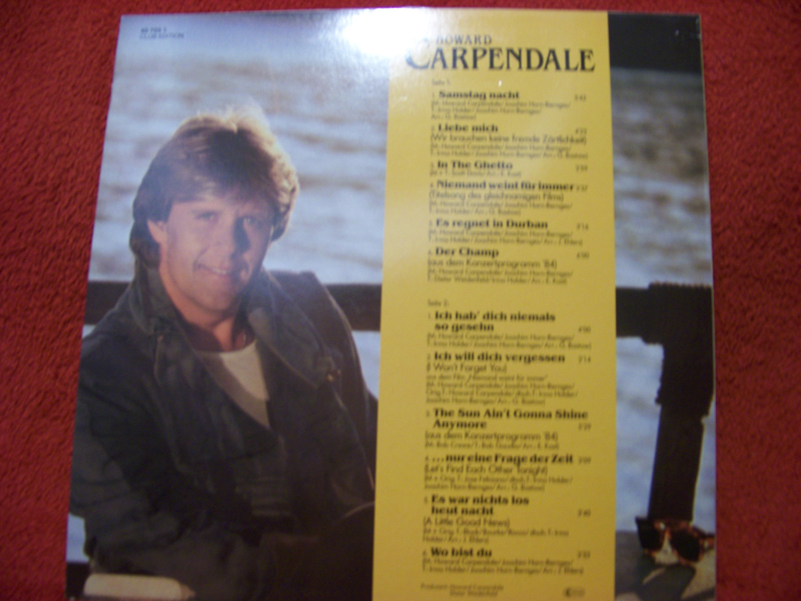 Howard Carpendale – Howard Carpendale (LP, EMI Records, Club-Edition, EEC 1984), Bild 2