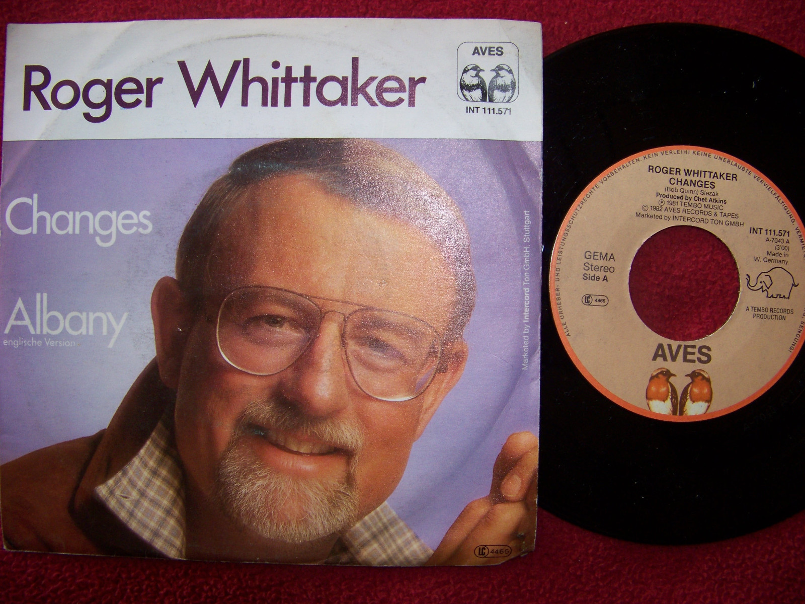 Roger Whittaker – Changes / Albany (Single, 1982)