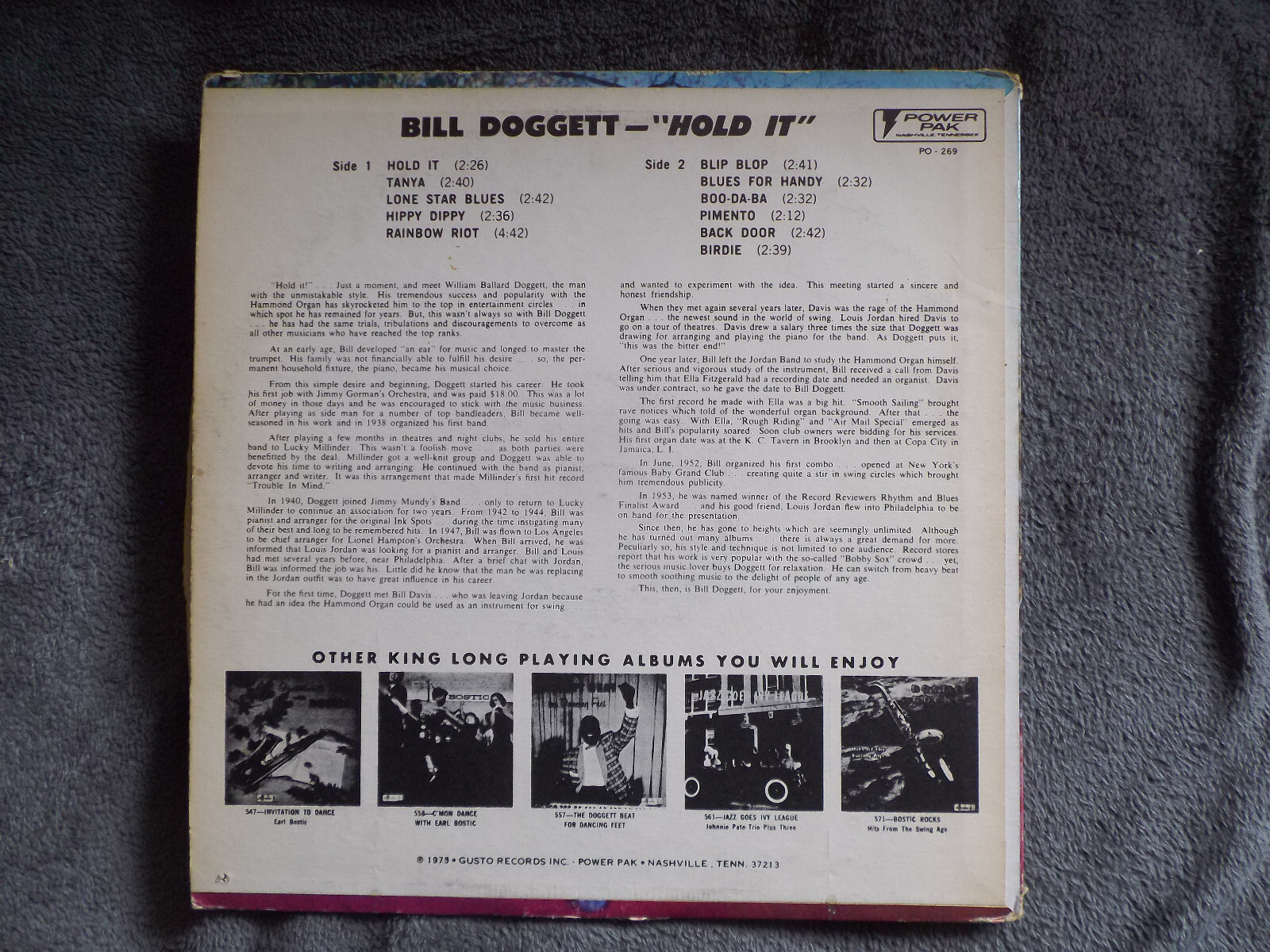 Bill Doggett – Hold it! (US-LP, Power Pak Records), Bild 2