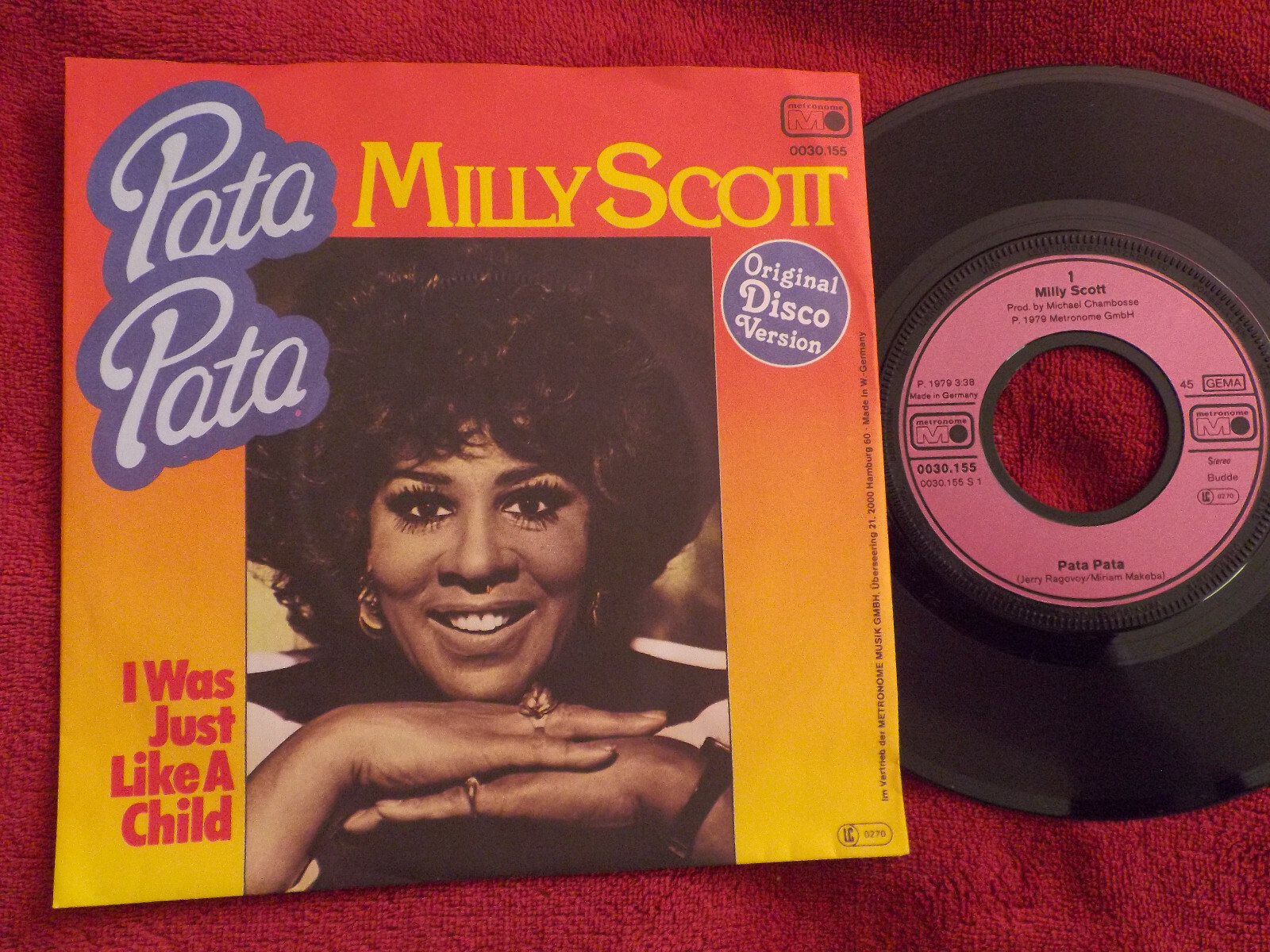 Milly Scott – Pata Pata / I was just like a child (Metronome Records, 1979)