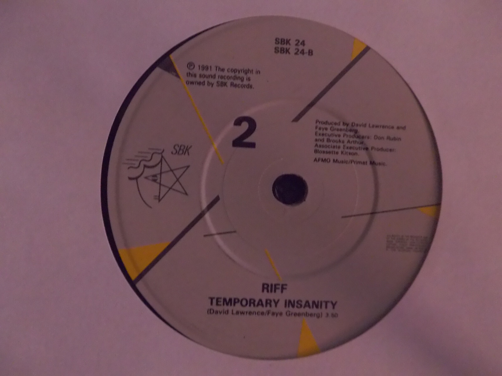 Riff – My heart is failing me / Temporary insanity (SBK 24, 1991), Bild 2