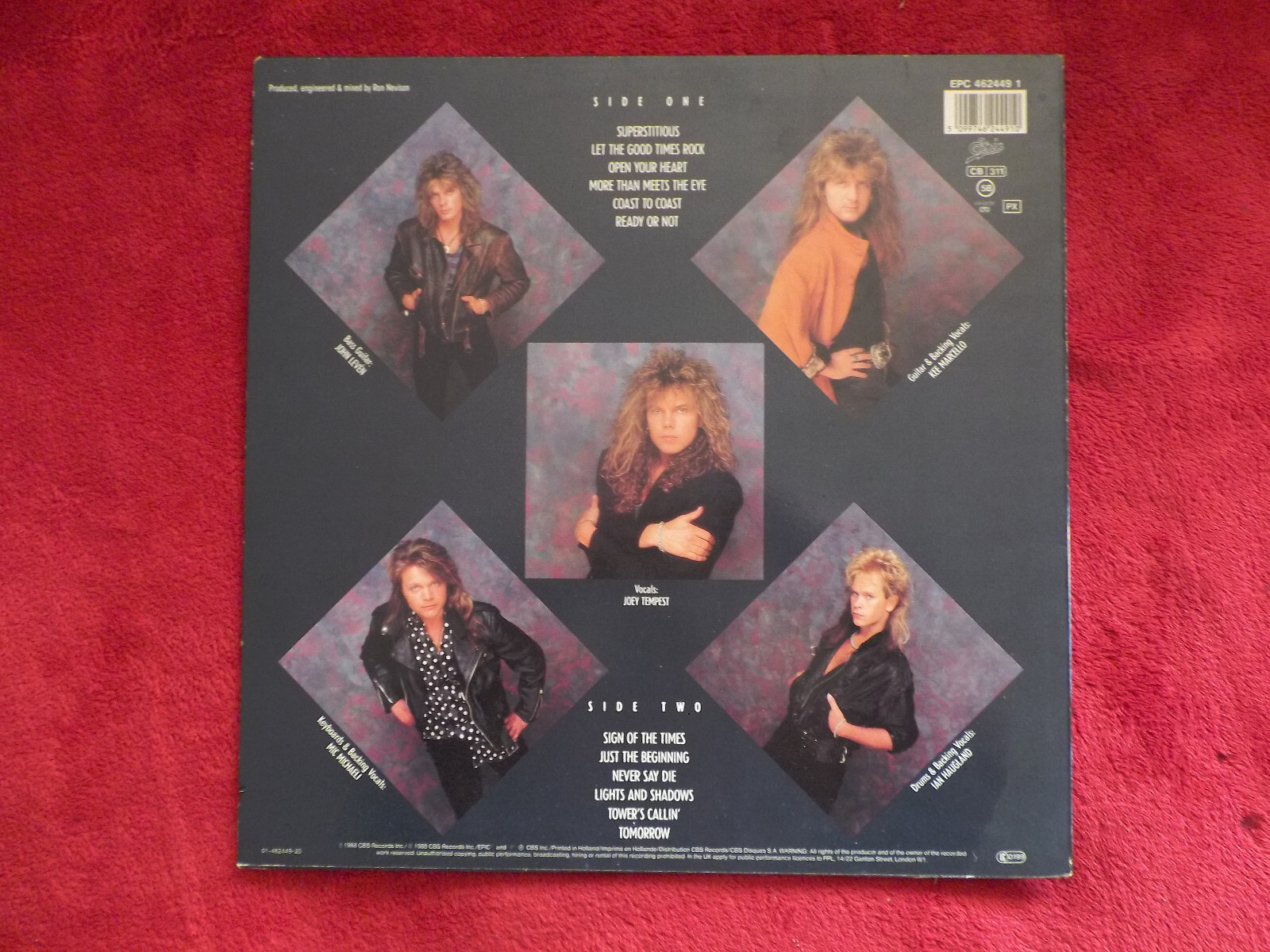 Europe – Out of this world | Epic Records, niederländische LP, 1988, Bild 2