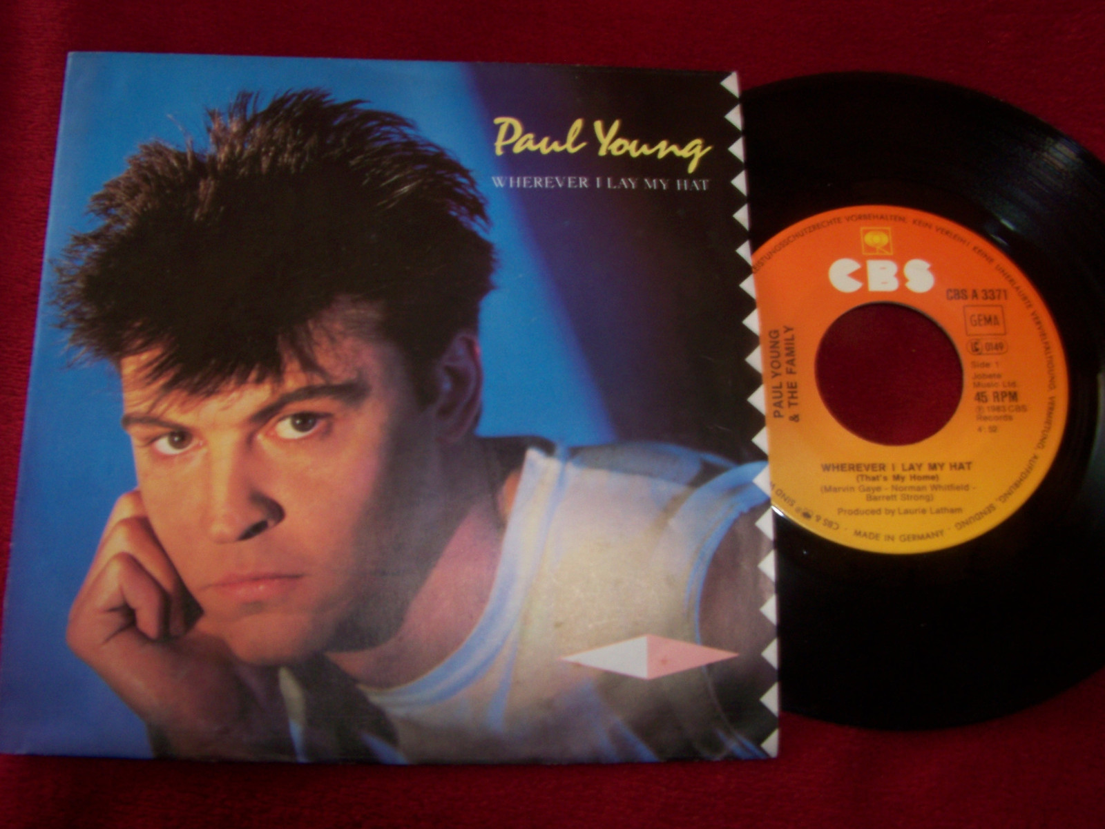 Paul Young – Wherever I Lay My Hat / Broken Man (CBS, 7″-Single, Niederlande, 1983)