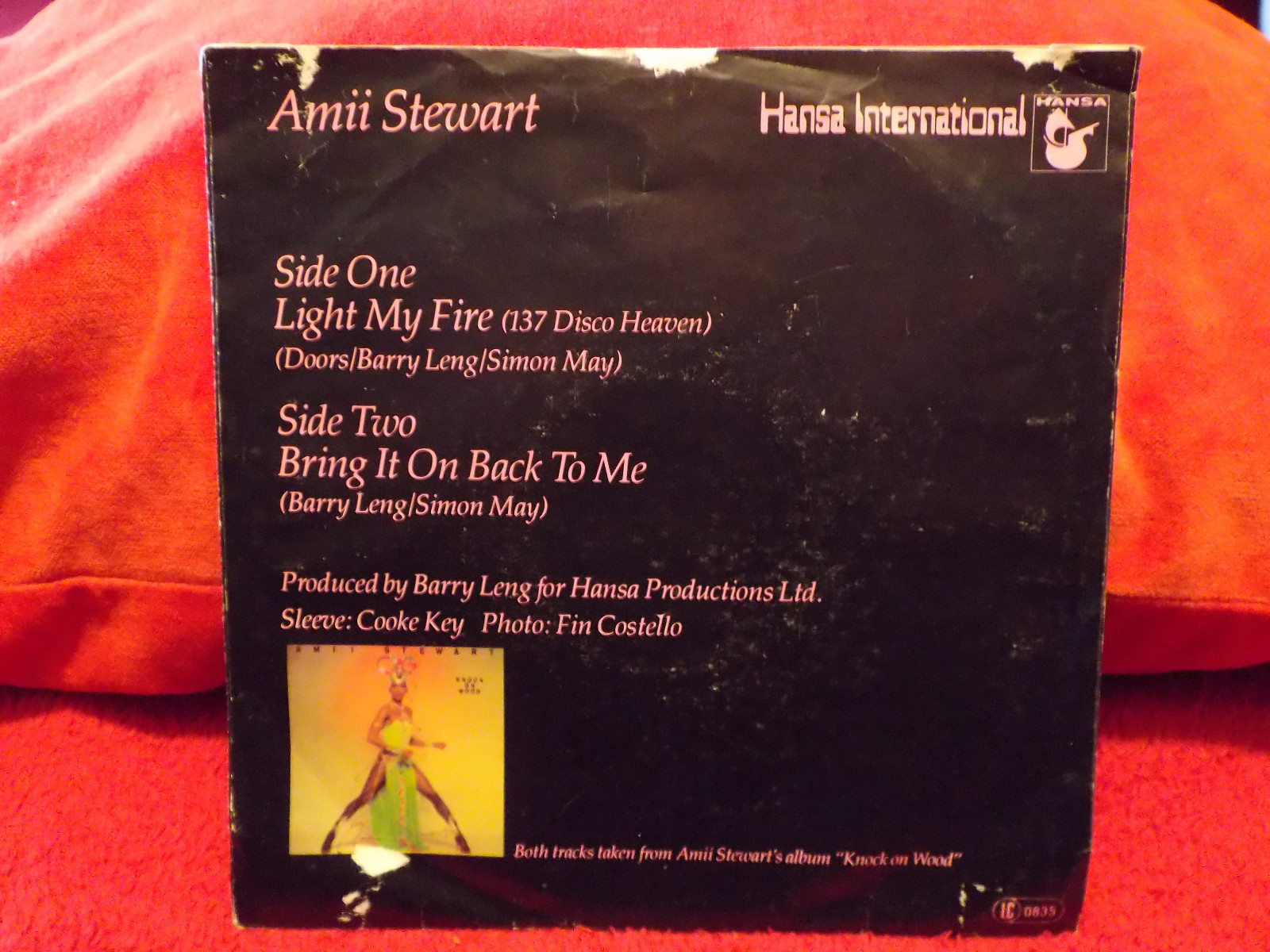 Amii Stewart – Light My Fire / Bring It on Back to Me | Hansa 100 482, Bild 2