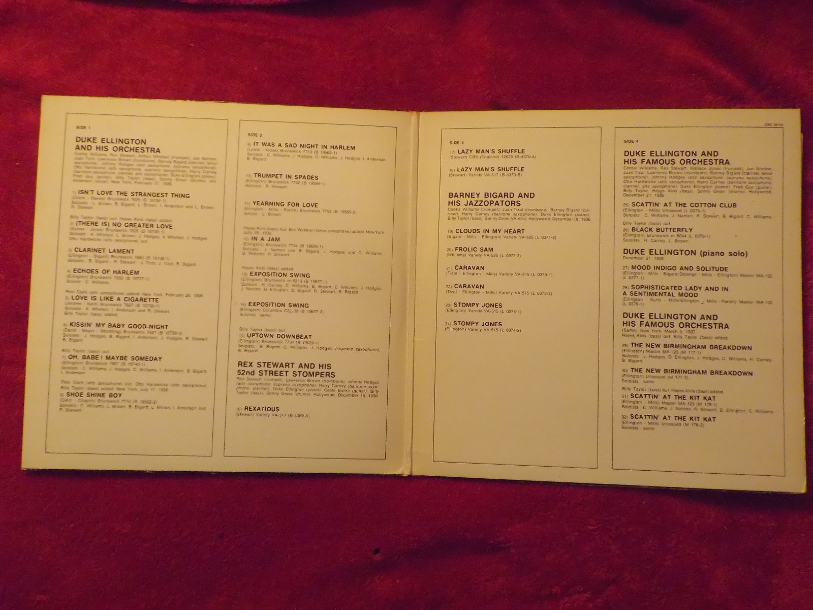 Duke Ellington – The complete Duke Ellington Vol.7 1936-1937 (CBS, CBS 88140, 1975), Bild 2