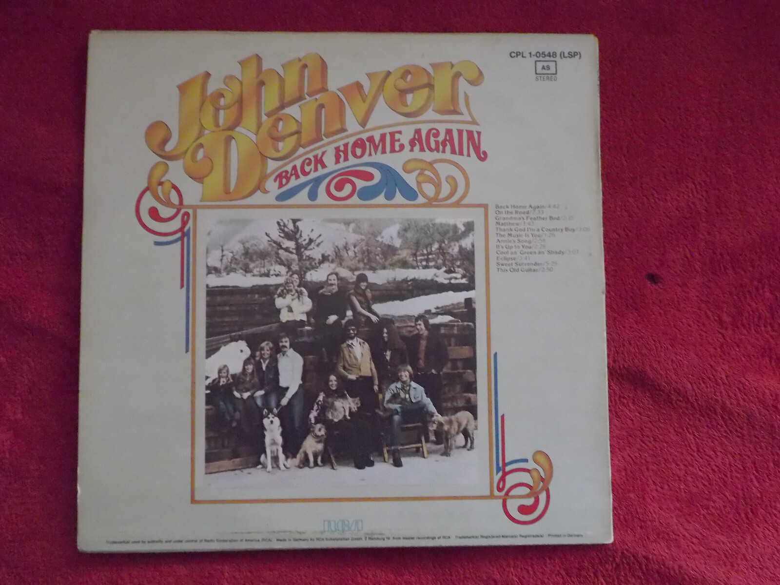 John Denver – Back Home Again | RCA Records, CPL 1-0548, LP, Deutschland, 1974, Bild 2