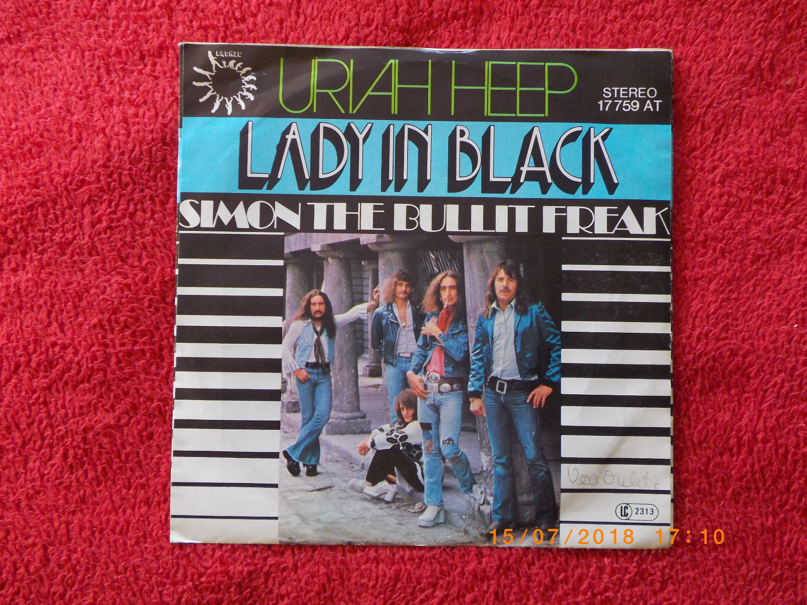 Uriah Heep – Lady in Black / Simon the Bullit Freak (7″-Single), Bild 2