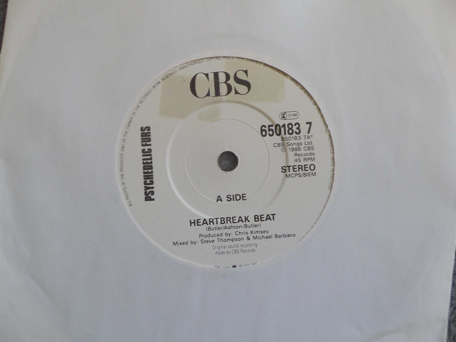 The Psychedelic Furs – Heartbreak Beat / New Dream (7-Inch-Single)
