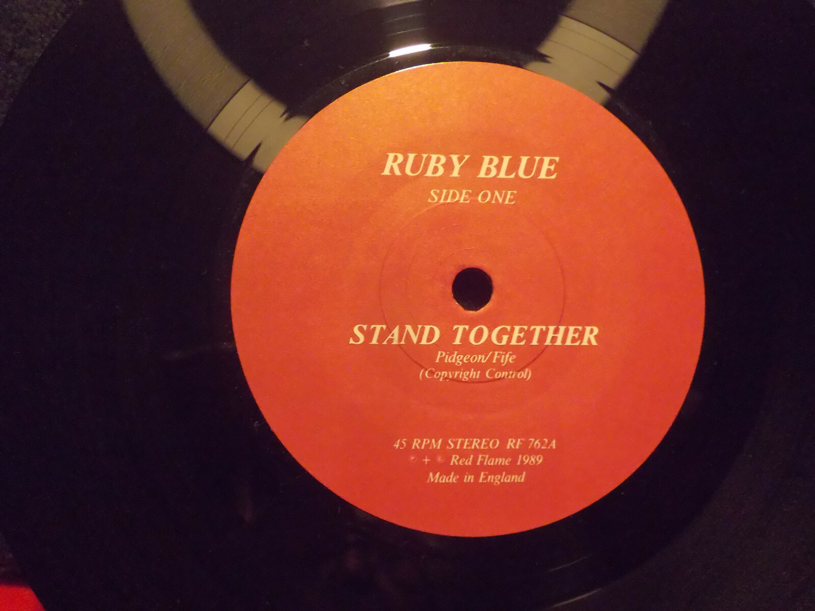 Ruby Blue – Stand Together / Easy | Red Flame Records, RF 762, 1989