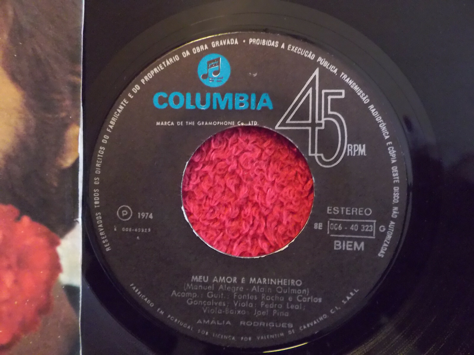 Amalia Rodrigues – Meu amor e marinheiro / Seja Pedro ou seja Paulo (45 U/min, Columbia), Bild 2