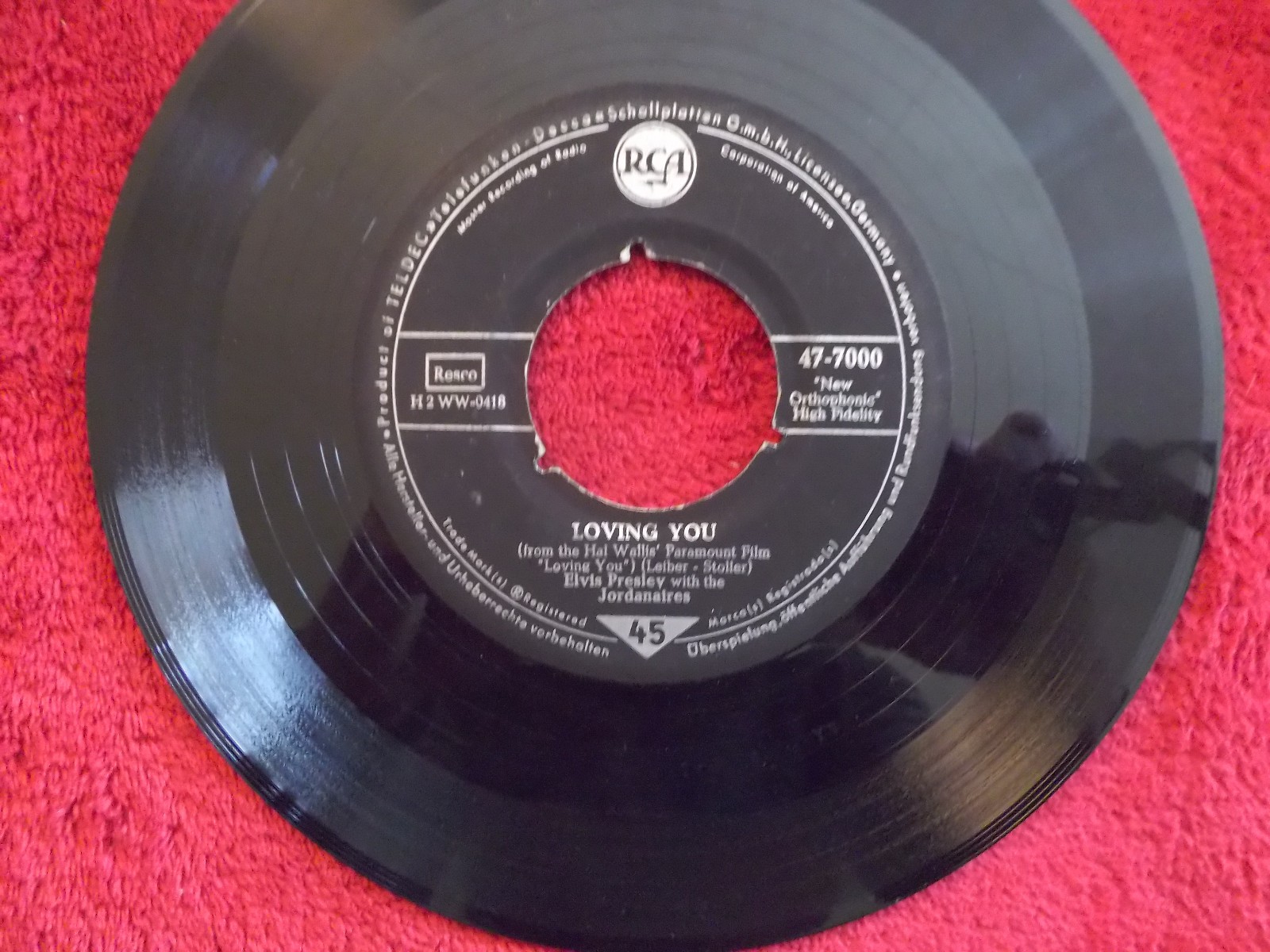 Elvis Presley – Loving you / Teddy Bear (RCA 47-7000)