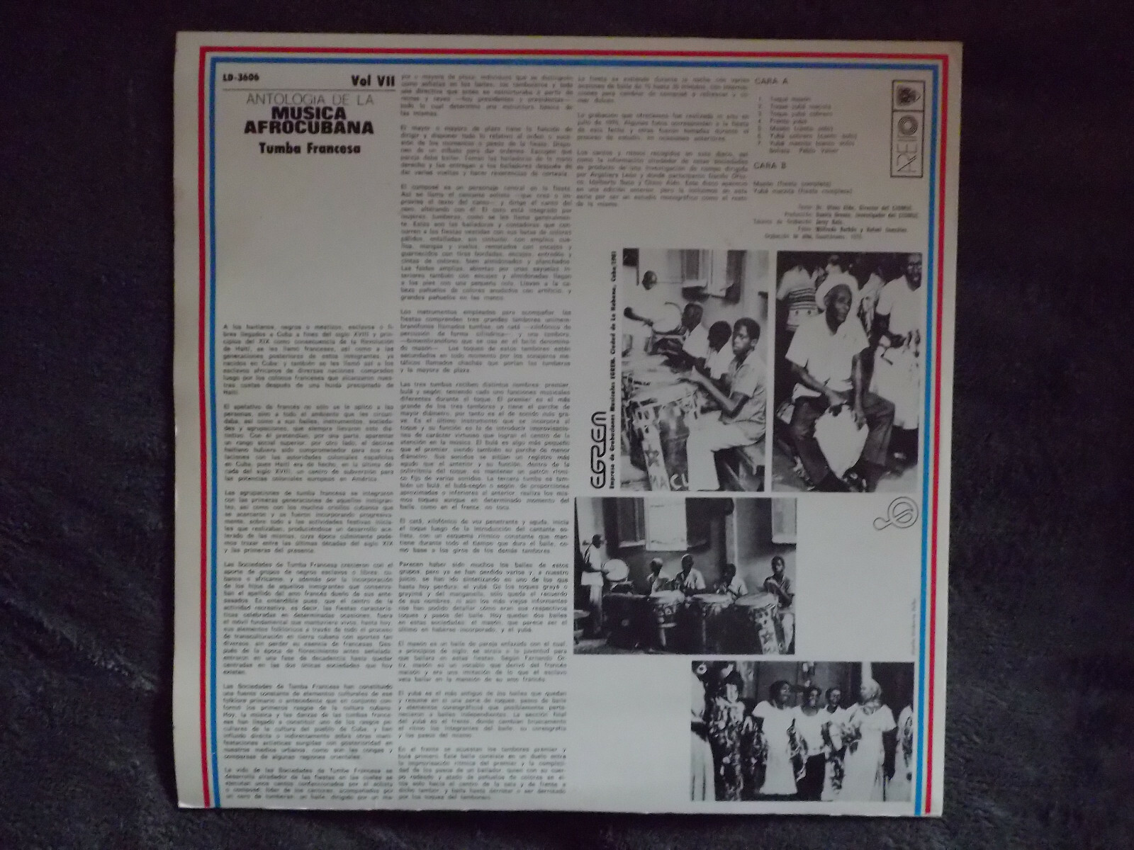 Tumba Fancesa – Antologia de la Musica Afrocubana (LP), Bild 2