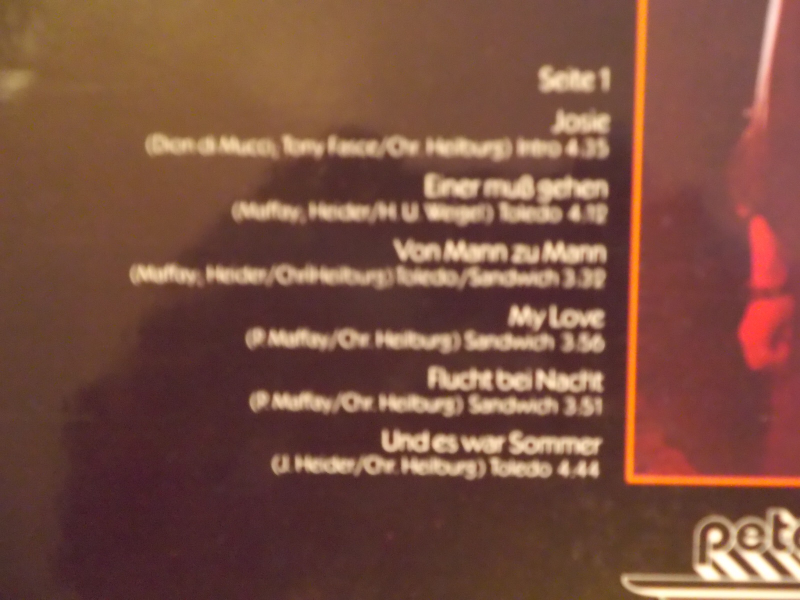 Peter Maffay – Live | Telefunken LP, Deutschland 1978, Bild 4