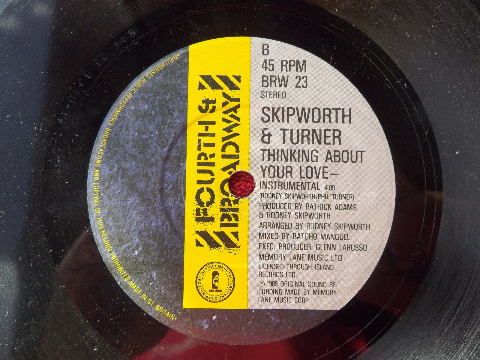Skipworth & Turner – Thinking about your love / Thinking about your love (Instr.), 7″-Single, Bild 2