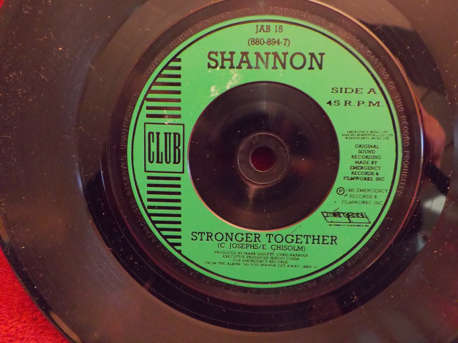 Shannon – Stronger together / My heart´s divided (7-Inch-Single)