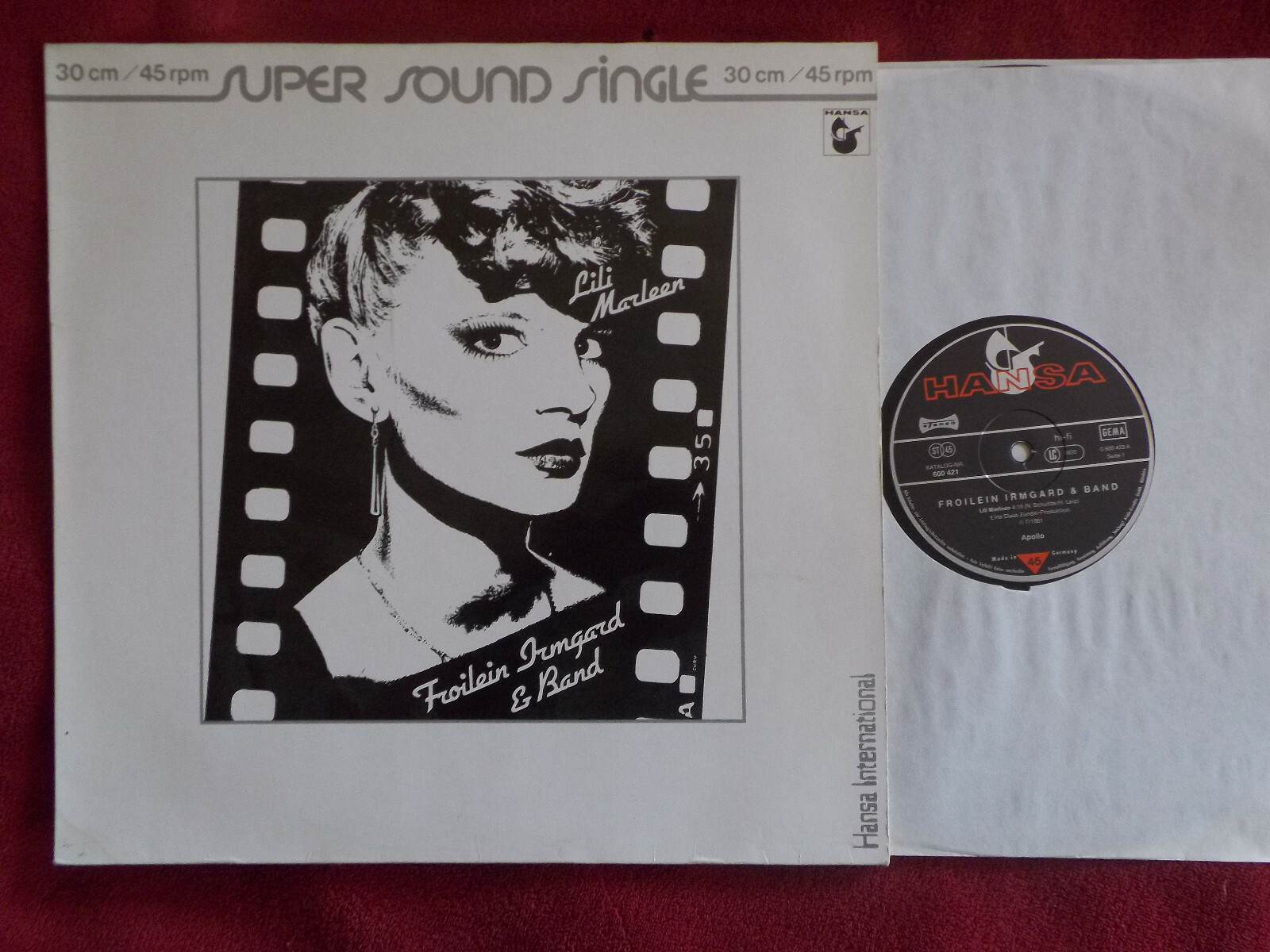 Froilein Irmgard & Band – Lili Marleen / Sag´ mir, wo die Blumen sind (Hansa Records 600 421)