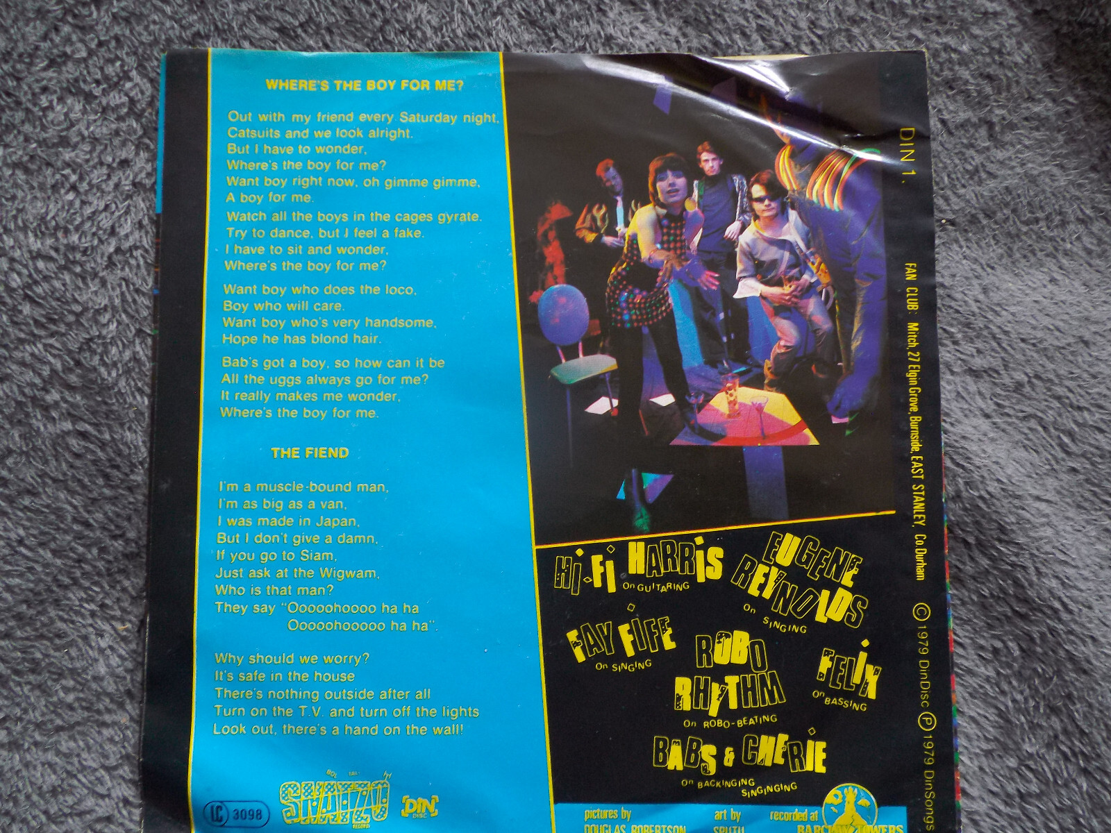 The Revillos – Where´s the boy for me ? / The fiend — Virgin Records 101 049, Deutschland, 1979, 7″-Single, Bild 2