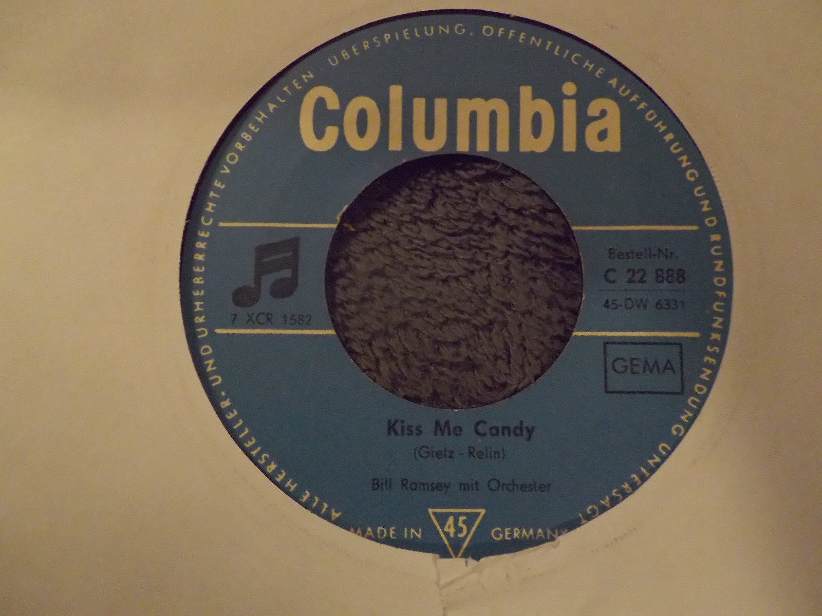 Bill Ramsey – Bin nur ein Tramp / Kiss me Candy (Columbia Records, C 22 888)