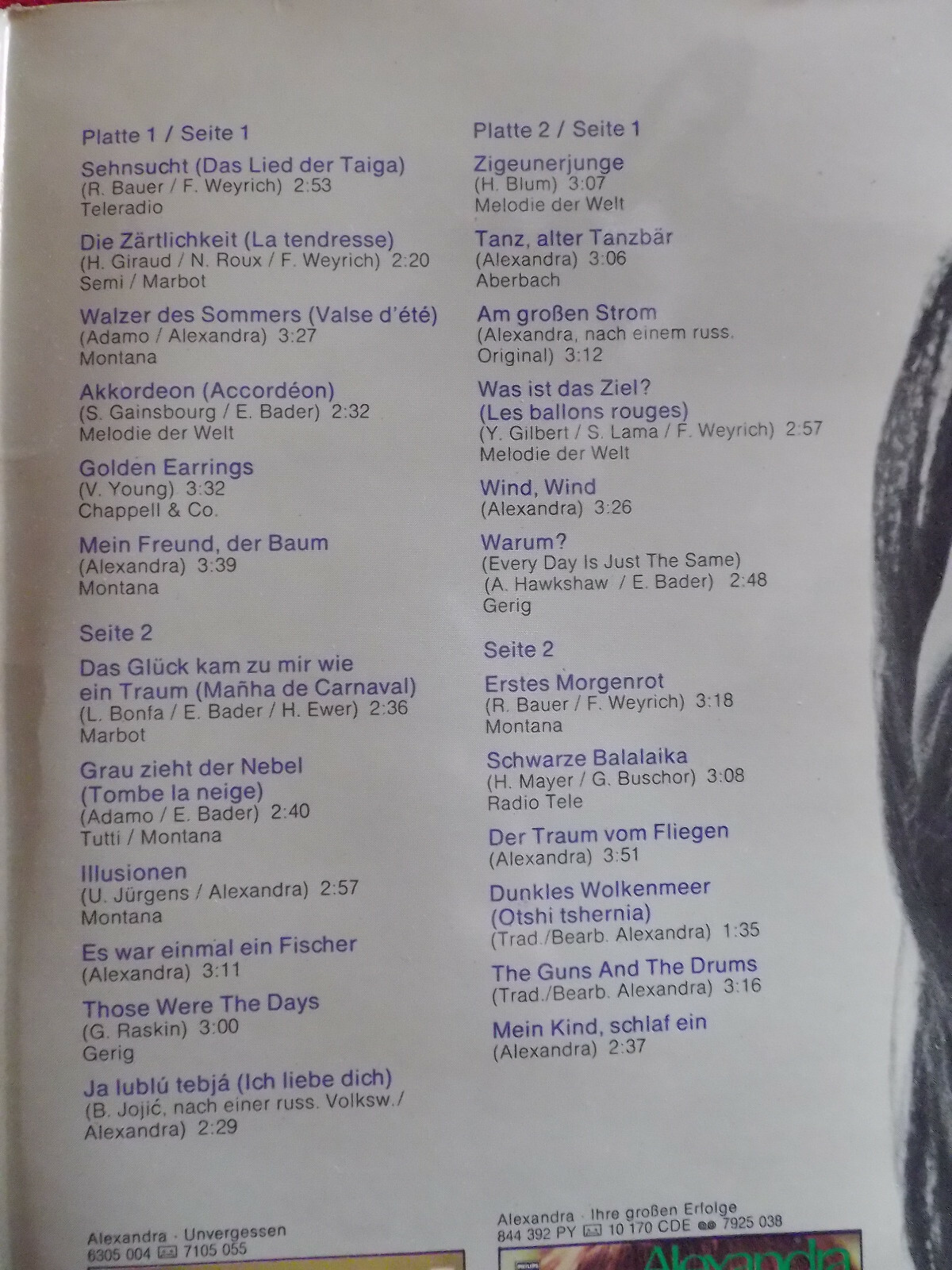 Alexandra – Stimme der Sehnsucht | Philips Records | Doppel-LP, Bild 4