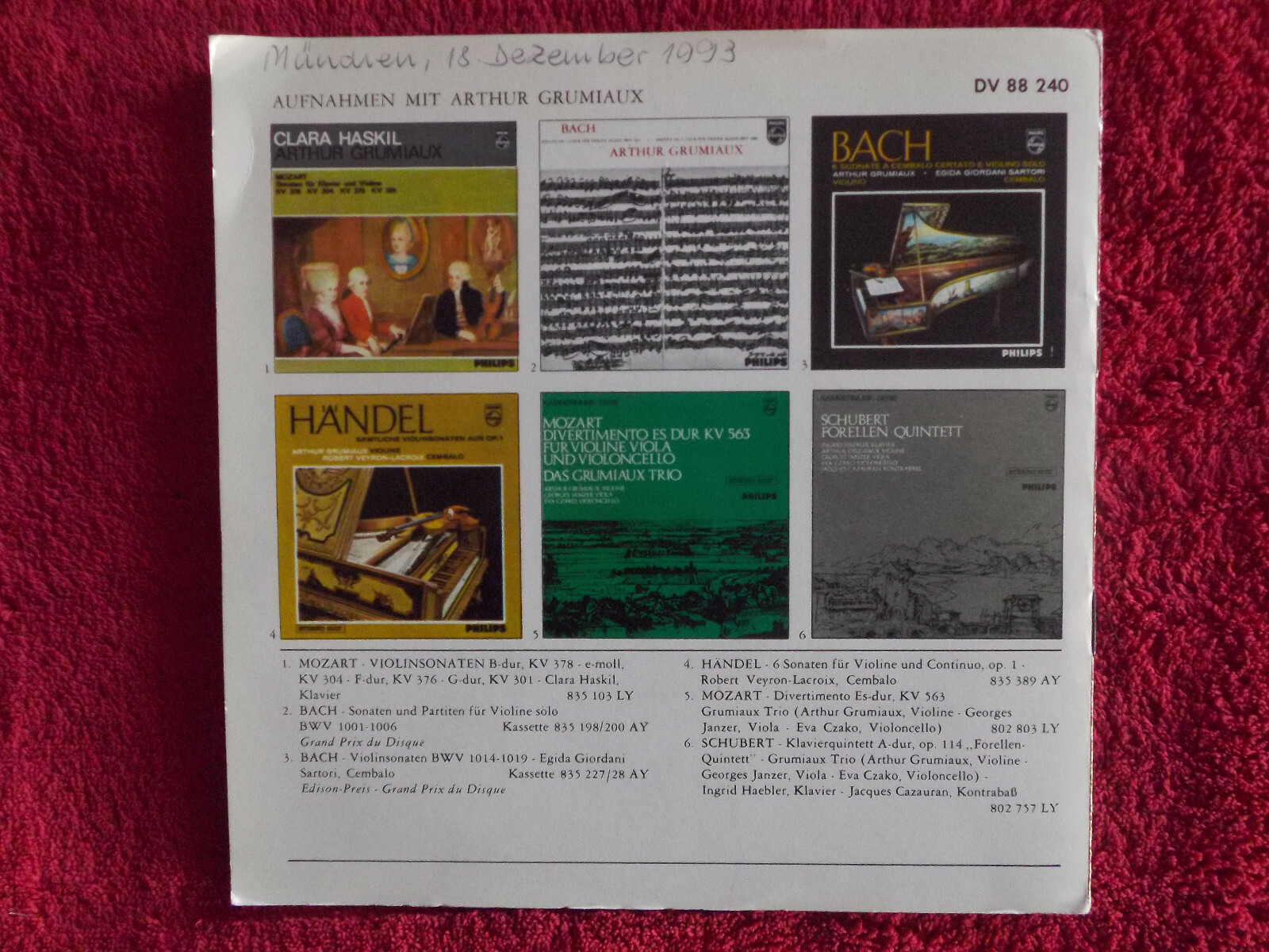 Arthur Grumiaux – Ein Porträt | Philips Records, Single, Bild 4