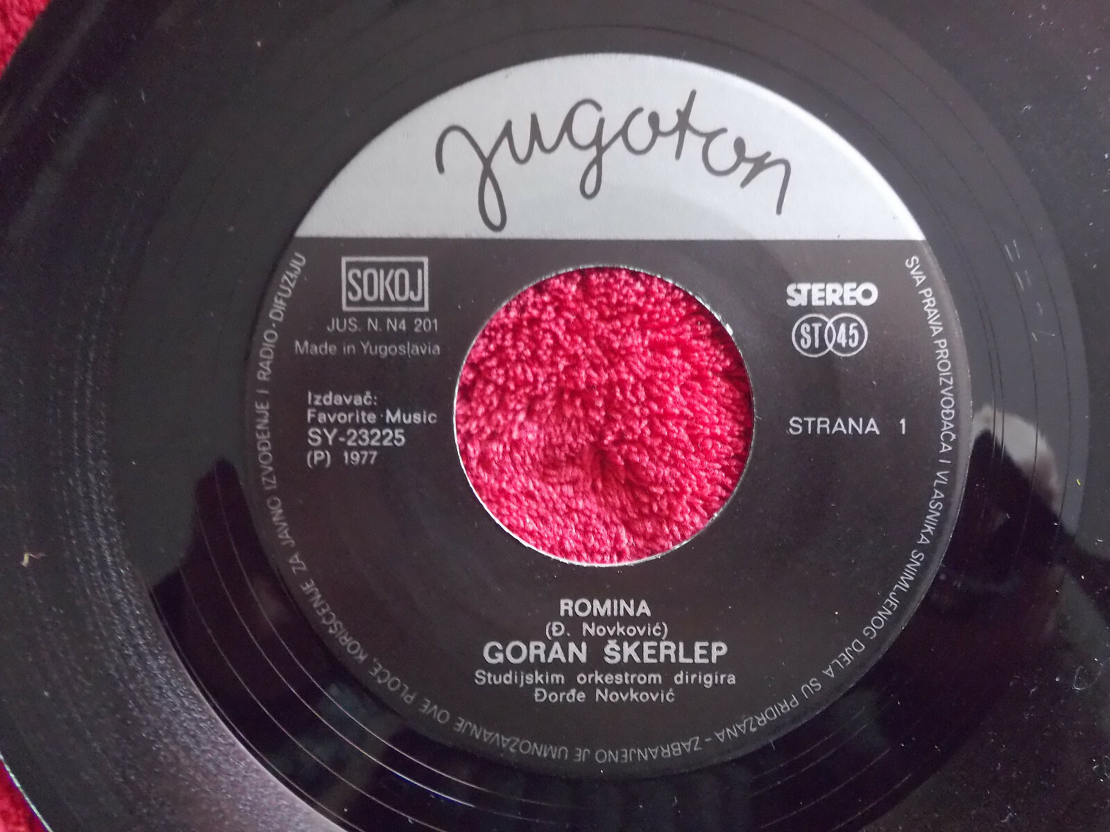 Goran Skerlep – Romina / Ti moras poci (Jugoton Records, SY 23225), Bild 2