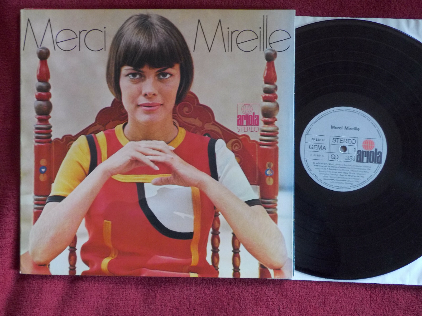 Mireille Mathieu – Merci Mireille | Ariola LP mit Multi-FOC
