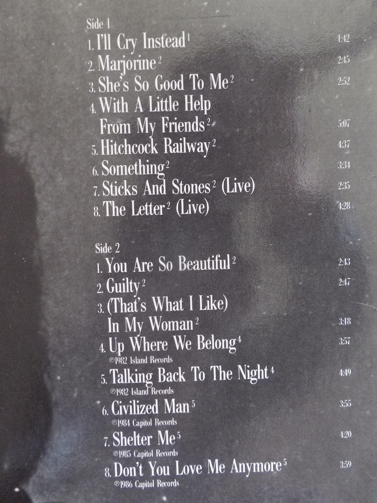 Joe Cocker – Definite 1964–1986 | Dino Records LP, Bild 4