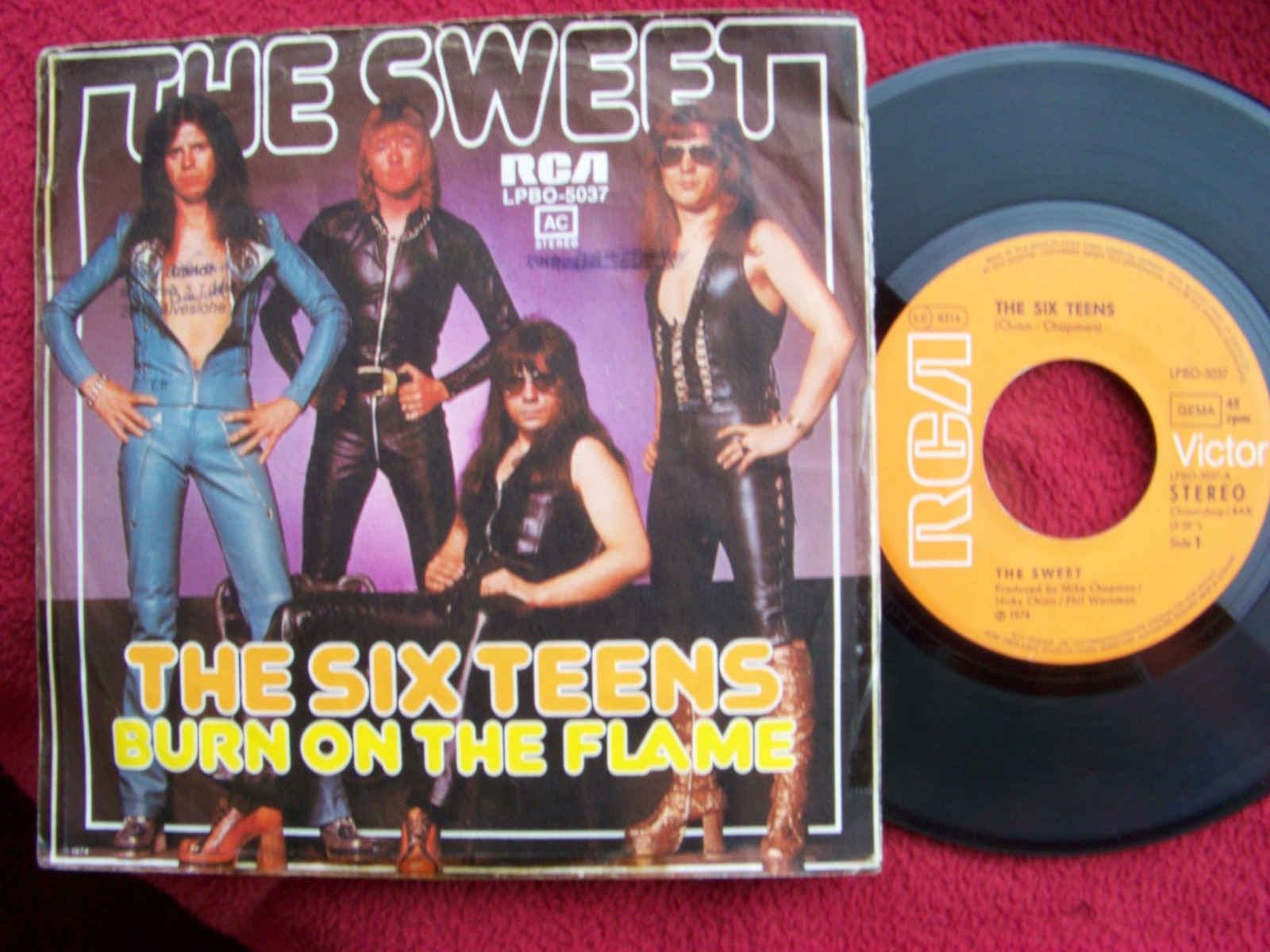 The Sweet – The Six Teens / Burn on the Flame | RCA 7″ Single, Deutschland, 1974