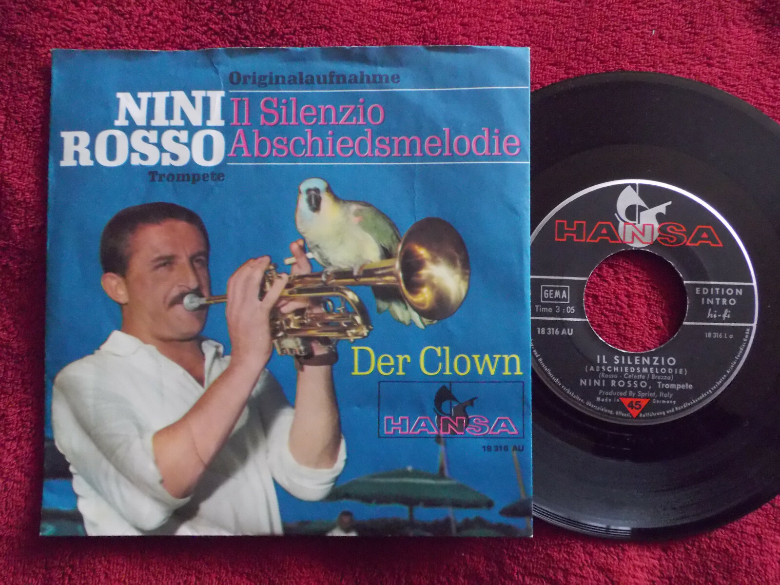 Nini Rosso – Il silenzio (Abschiedsmelodie) / Der Clown | Hansa Records 18 316 AU
